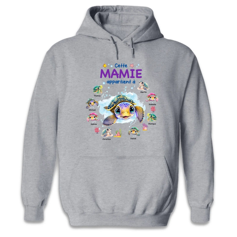 T-Shirt Unisexe Personnalisé – Cadeau Pour Mamie – Le Cœur De La Famille C’est Mamie