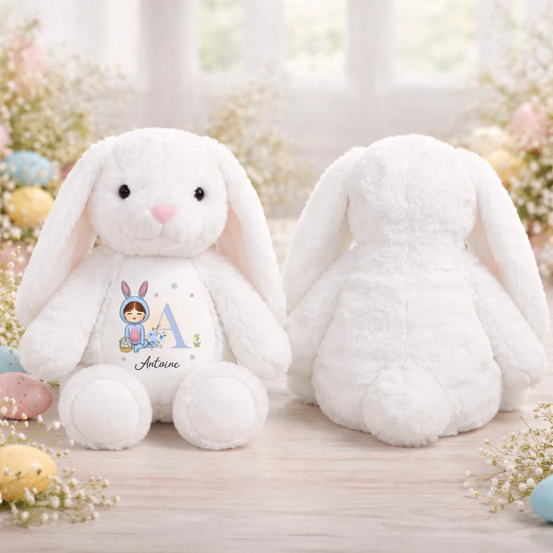 Peluche Lapin Personnalisée – Cadeau De Pâques Pour Bébé – Mon Petit Lapin D’Amour