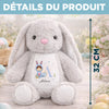 Peluche Lapin Personnalisée – Cadeau De Pâques Pour Bébé – Mon Petit Lapin D’Amour