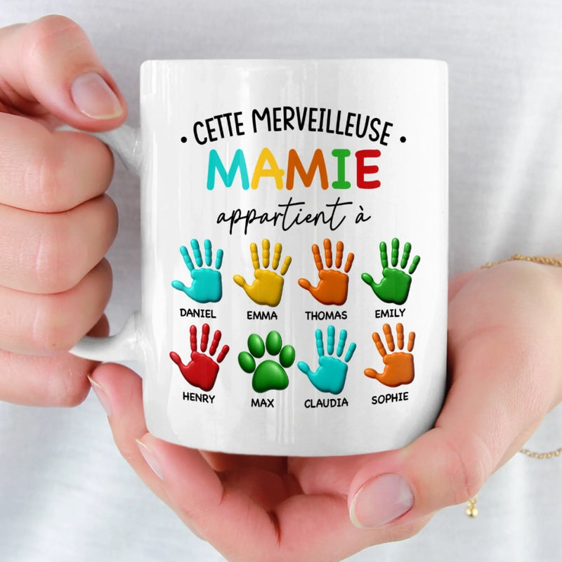 Mug Personnalisé – Cadeau Pour Mamie – L’Amour De Mamie Ne Vieillit Jamais
