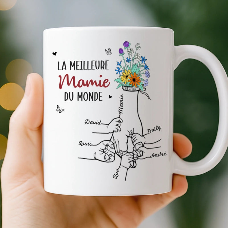 Mug Personnalisé – Cadeau Pour Mamie – Mamie Un Cœur Plein D’Amour