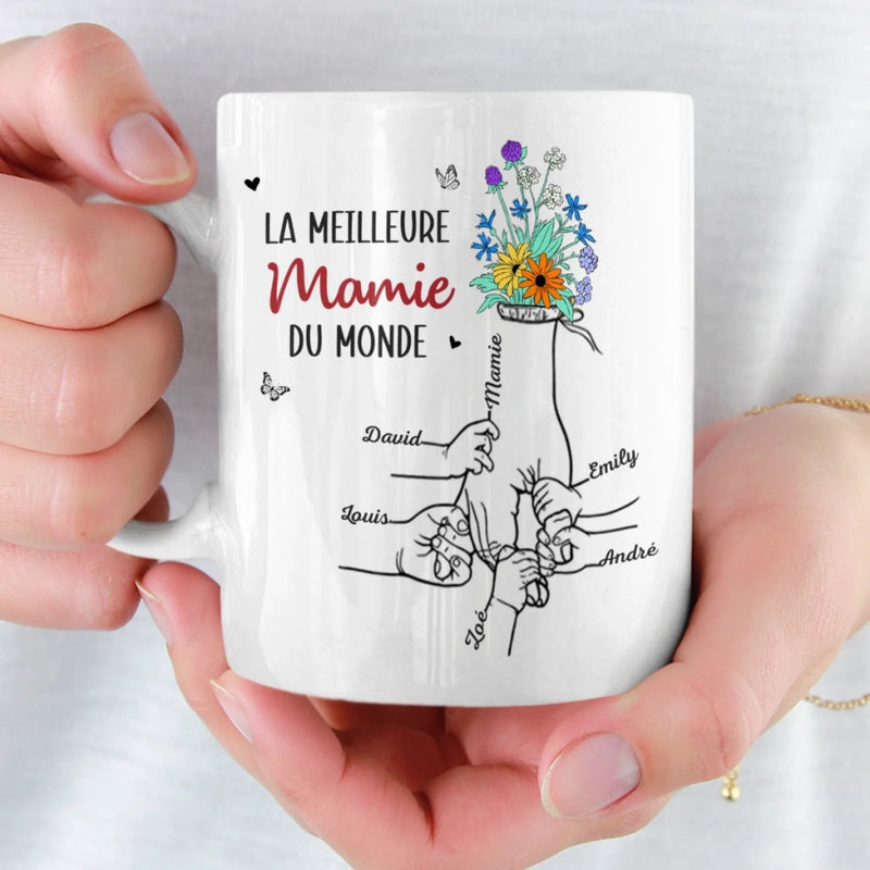 Mug Personnalisé – Cadeau Pour Mamie – Mamie Un Cœur Plein D’Amour