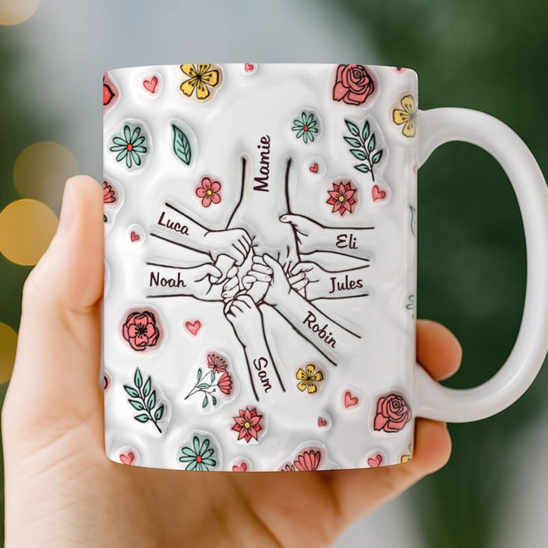 Mug Effet 3D Imprimé Personnalisé – Cadeau Pour Mamie – Là Où L’Amour Ne Vieillit Jamais