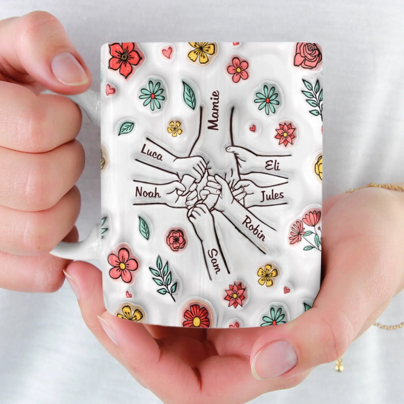 Mug Effet 3D Imprimé Personnalisé – Cadeau Pour Mamie – Là Où L’Amour Ne Vieillit Jamais