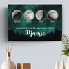 Toile Horizontale Personnalisée – Cadeaux Pour Mamie, Maman – Grâce À Mamie L’Amour Grandit