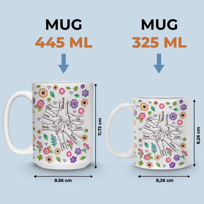 Mug Effet 3D Imprimé Personnalisé – Cadeau Pour Mamie – Mamie Un Amour Sans Limite