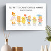 Toile Horizontale Personnalisée – Cadeaux Pour Mamie, Maman – Les Troupeaux D'amour De Mamie