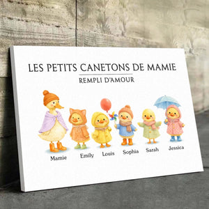 Toile Horizontale Personnalisée – Cadeaux Pour Mamie, Maman – Les Troupeaux D'amour De Mamie