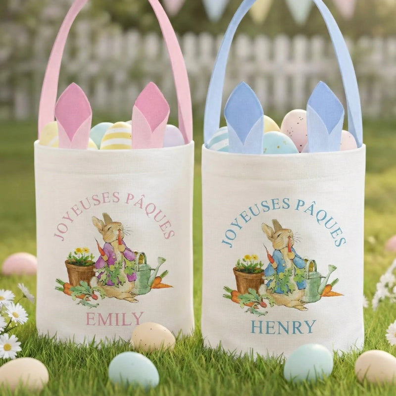 Panier Lapin Personnalisé – Cadeau De Pâques Pour Enfants – Des Moments À Chérir Année Après Année