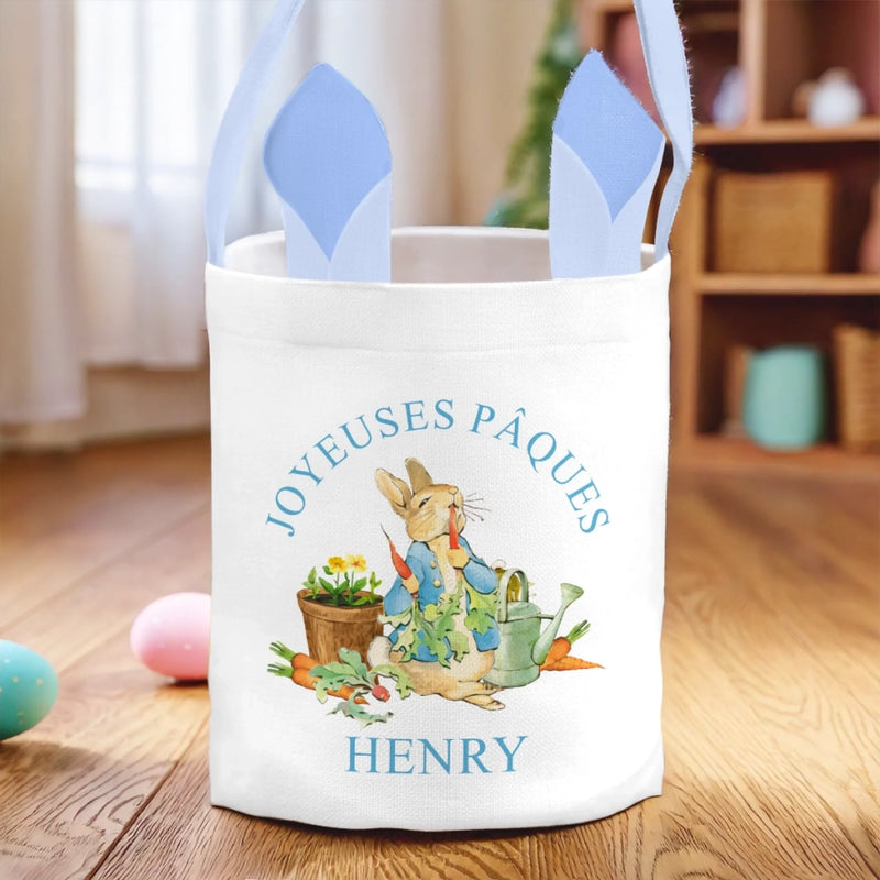Panier Lapin Personnalisé – Cadeau De Pâques Pour Enfants – Des Moments À Chérir Année Après Année