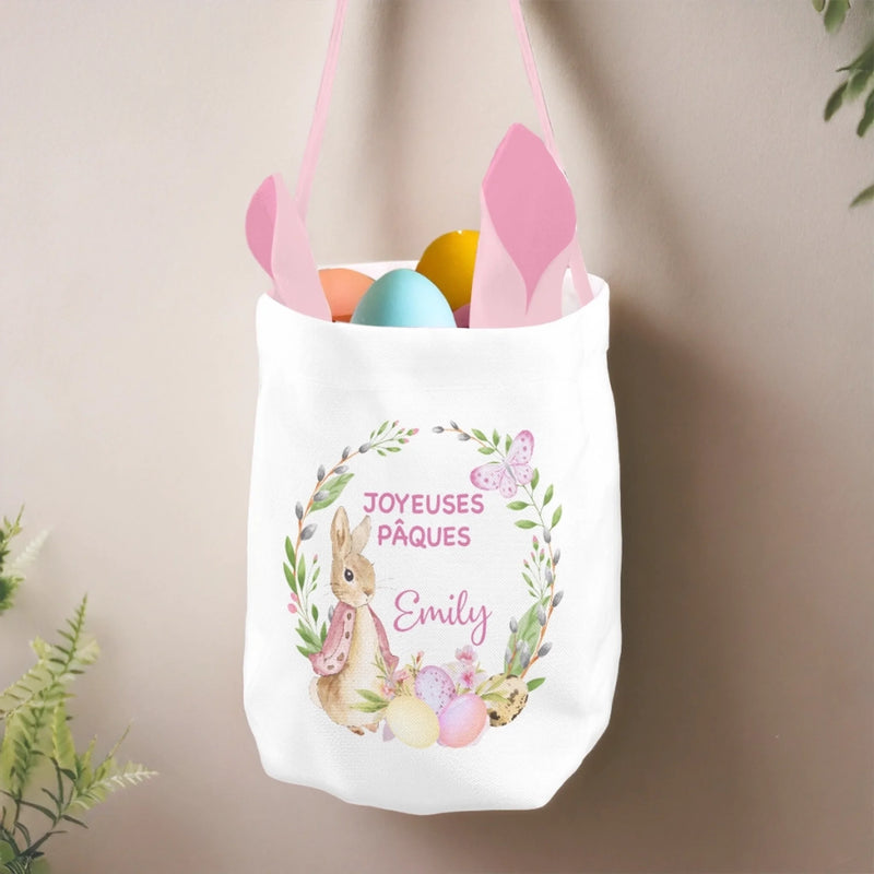 Panier Lapin Personnalisé – Cadeau De Pâques Pour Enfants – Un Premier Pâques Tout En Douceur