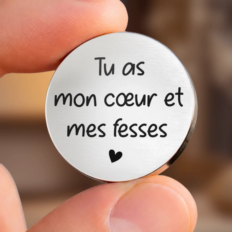 Porte-Bonheur De Poche Personnalisé – Cadeaux D’Anniversaire, De Noël Et De Mariage Pour Mari Et Femme, Lui Et Elle – Un Petit Câlin À Garder Près De Toi