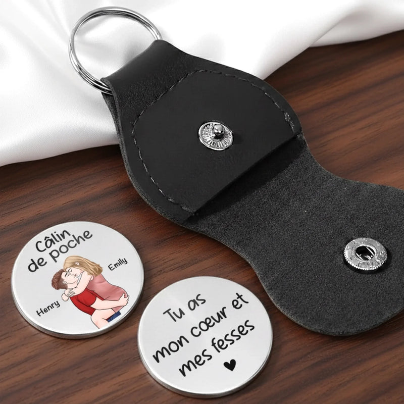 Porte-Bonheur De Poche Personnalisé – Cadeaux D’Anniversaire, De Noël Et De Mariage Pour Mari Et Femme, Lui Et Elle – Un Petit Câlin À Garder Près De Toi