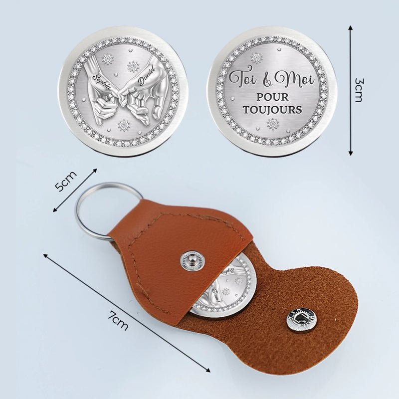 Porte-Bonheur De Poche Personnalisé – Cadeaux D’Anniversaire De Mariage Pour Mari Et Femme, Pour Lui Et Pour Elle – Mon Endroit Préféré Au Monde, C'est À Tes Côtés