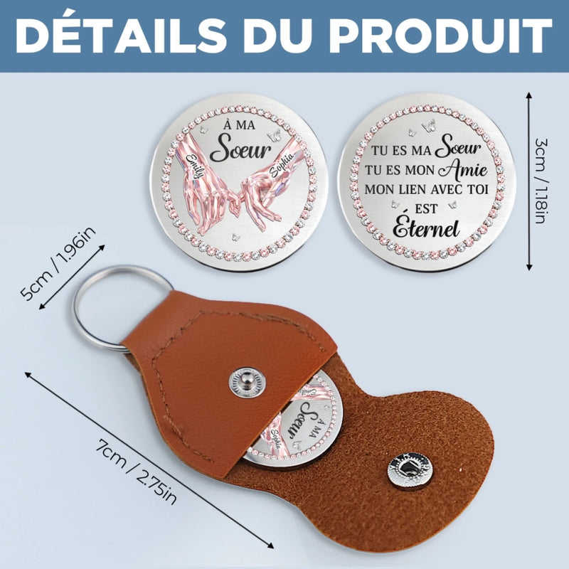 Porte-Bonheur De Poche Personnalisé – Cadeau Pour Sœur – Les Sœurs Restent Toujours Unies