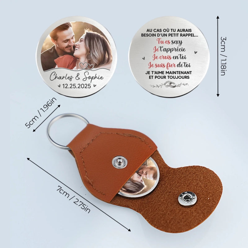 Porte-Bonheur De Poche Personnalisé Avec Photo – Cadeaux D’Anniversaire De Mariage Pour Mari Et Femme, Pour Lui Et Pour Elle – Tu Apportes Une Lumière Que Le Monde Ne Peut Pas M’Offrir