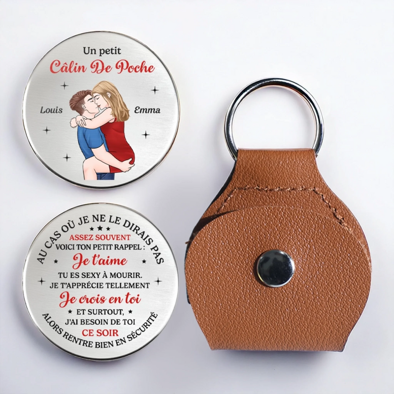 Porte-Bonheur De Poche Personnalisé Avec Photo – Cadeaux D’Anniversaire De Mariage Pour Mari Et Femme, Pour Lui Et Pour Elle – Un Amour Doux, Un Lien Solide