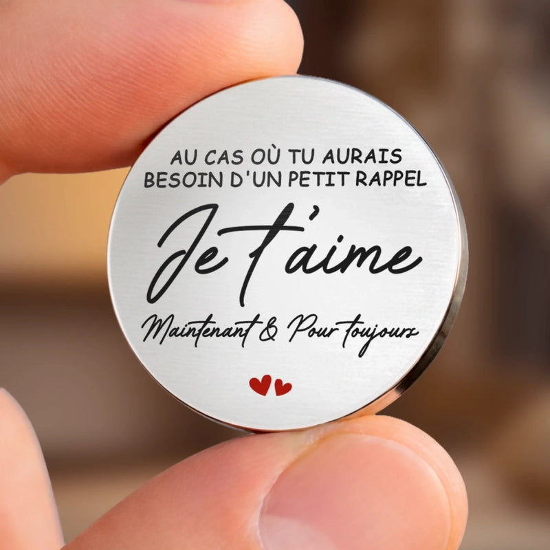 Porte-Bonheur De Poche Personnalisé – Cadeaux D’Anniversaire De Mariage Pour Mari Et Femme, Lui Et Elle – Un Amour À Garder Près De Soi