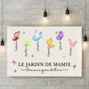 Toile Horizontale Personnalisée – Cadeau Pour Mamie, Maman – Chaque Enfant Est Une Fleur Dans Mon Jardin