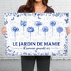 Toile Horizontale Personnalisée – Cadeau Pour Mamie, Maman – Un Jardin S'épanouit Avec Amour