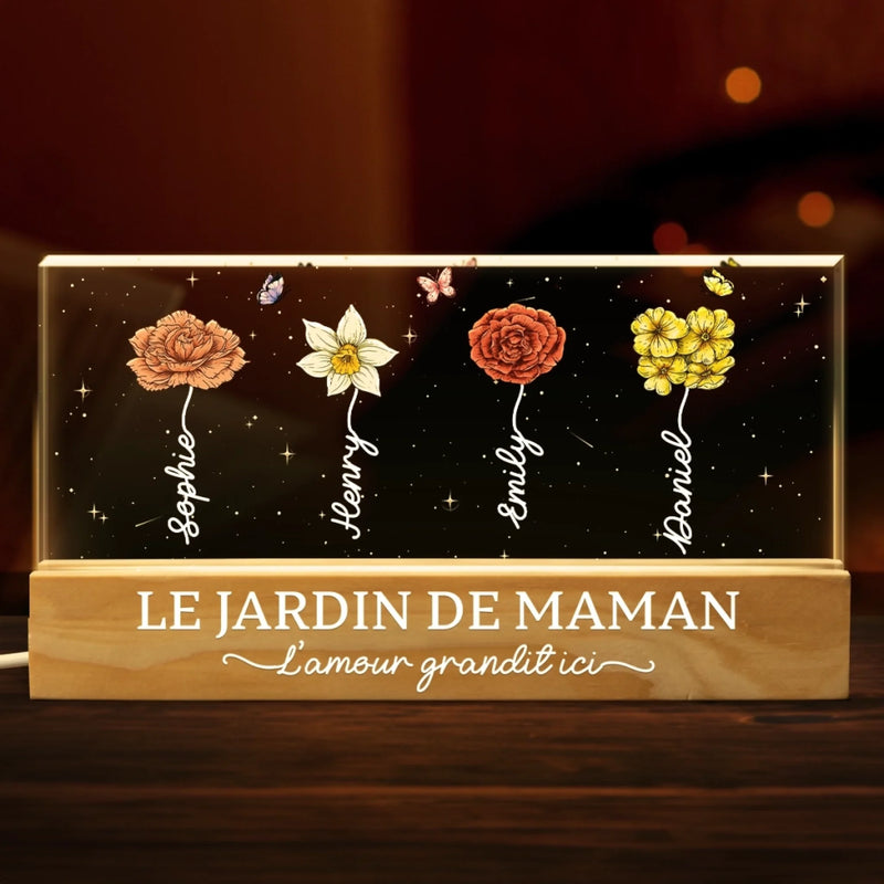 Veilleuse LED En Acrylique Personnalisée – Cadeau Pour Mamie, Maman – Toujours Entourée D’Amour