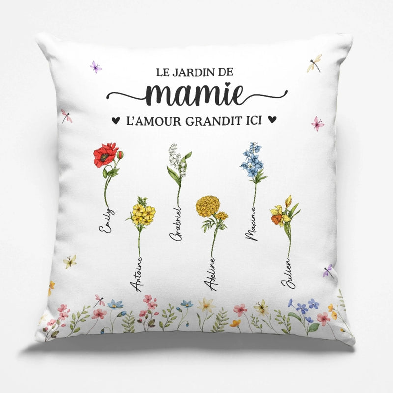 Coussin De Poche Personnalisé – Cadeau Pour Maman, Mamie – Mon Cœur Fleurit Avec Vous