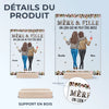 Plaque Acrylique Rectangulaire Personnalisée – Cadeau Pour Maman, Fille – Femmes Fortes, Liens Inébranlables
