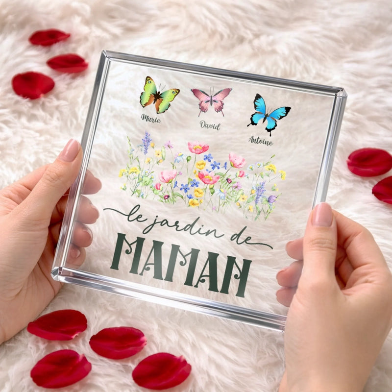 Plaque Acrylique Carrée Personnalisée – Cadeau Pour Mamie, Maman – Un Amour Qui Résiste Au Temps