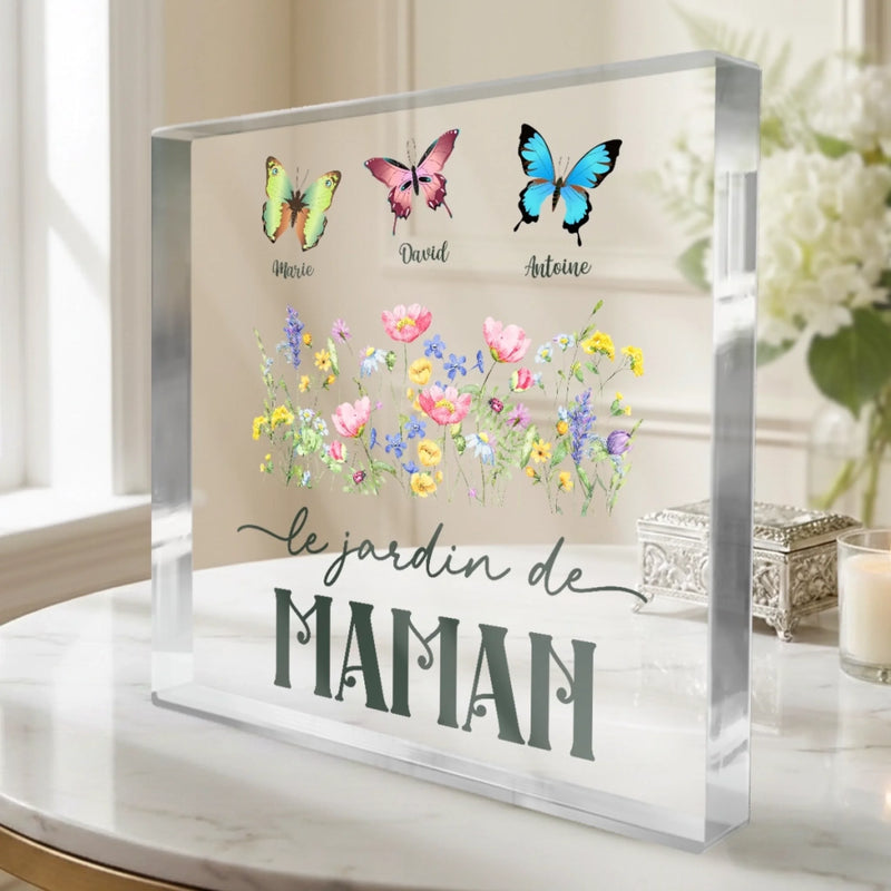 Plaque Acrylique Carrée Personnalisée – Cadeau Pour Mamie, Maman – Un Amour Qui Résiste Au Temps