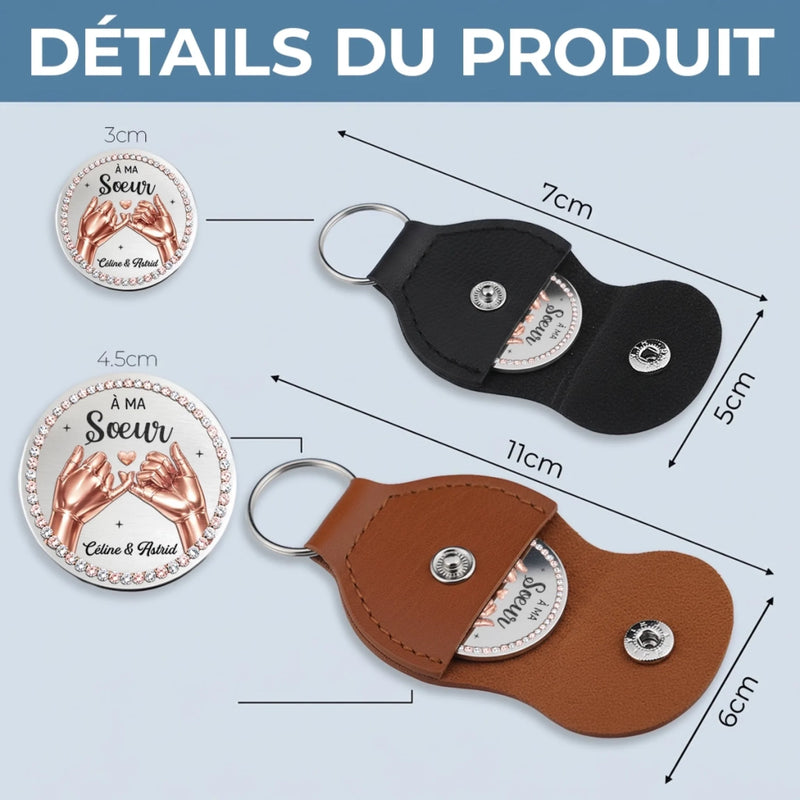 Porte-Bonheur De Poche Personnalisé – Cadeau Pour Sœur – Un Lien Qui Ne Se Brise Jamais