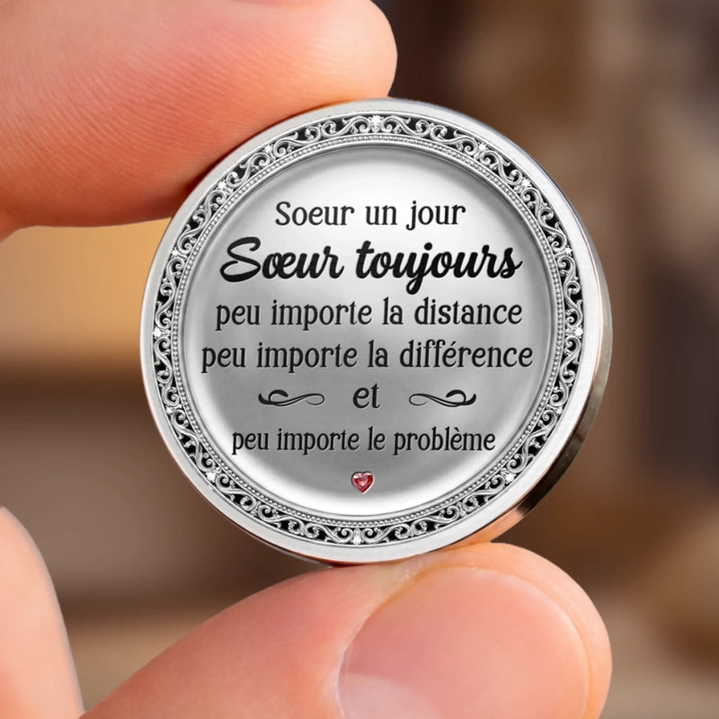 Porte-Bonheur De Poche Personnalisé – Cadeau Pour Sœur – À Jamais À Tes Côtés