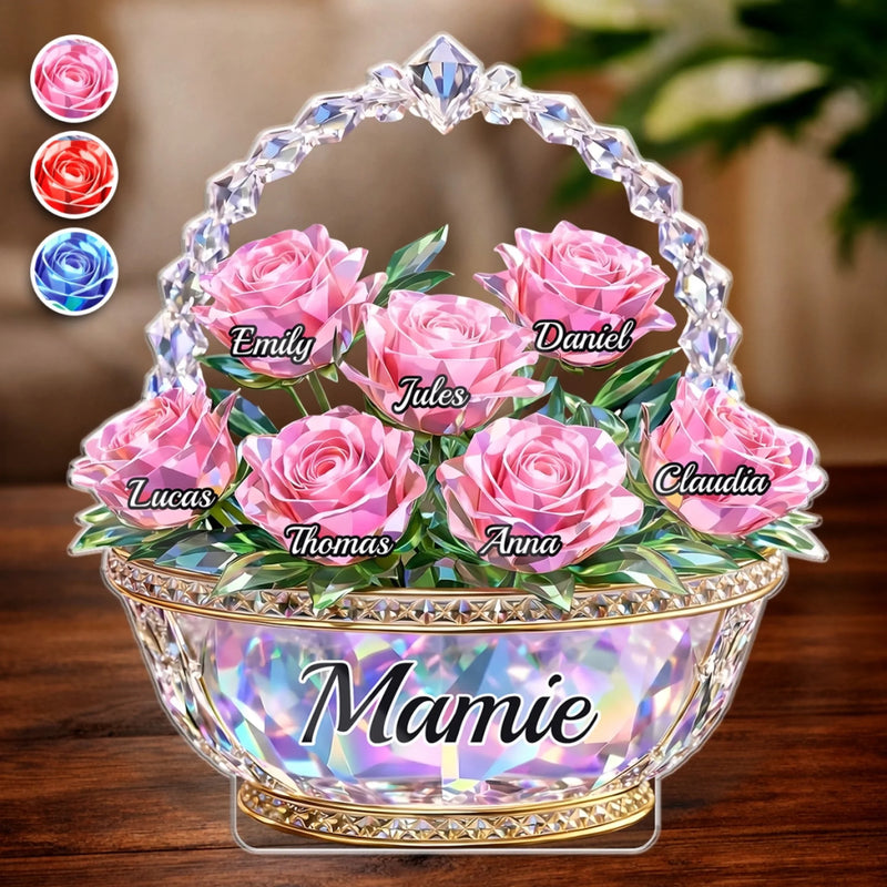 Plaque Acrylique Personnalisée – Cadeau Pour Mamie, Maman – Un Bouquet D'amour