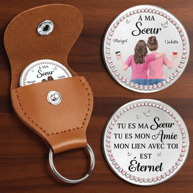 Porte-Bonheur De Poche Personnalisé – Cadeau Pour Sœur – Un Lien Éternel Entre Nous