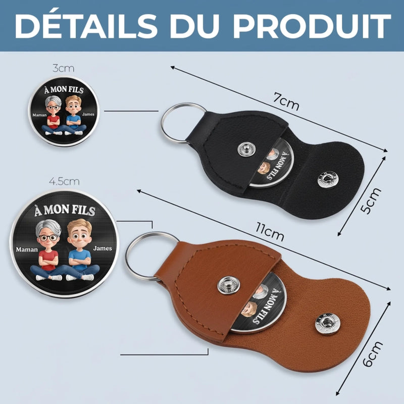Porte-Bonheur De Poche Personnalisé – Cadeau Pour Fils – Toujours À Tes Côtés