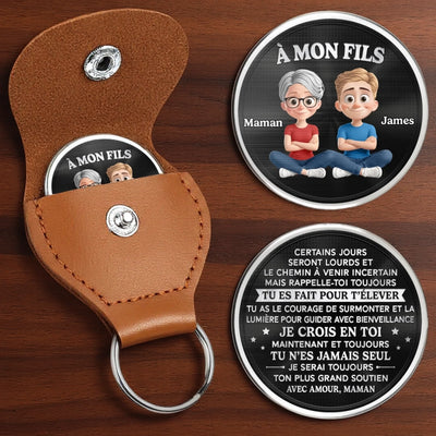 Porte-Bonheur de Poche Personnalisé – Cadeau Pour Fils – Toujours À Tes Côtés