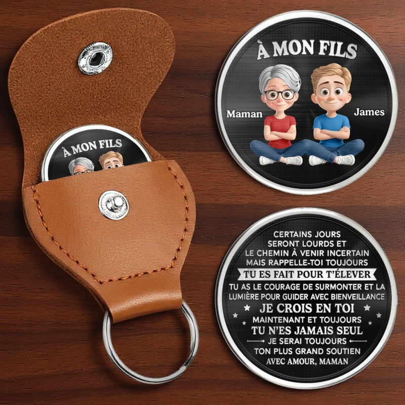 Porte-Bonheur De Poche Personnalisé – Cadeau Pour Fils – Toujours À Tes Côtés