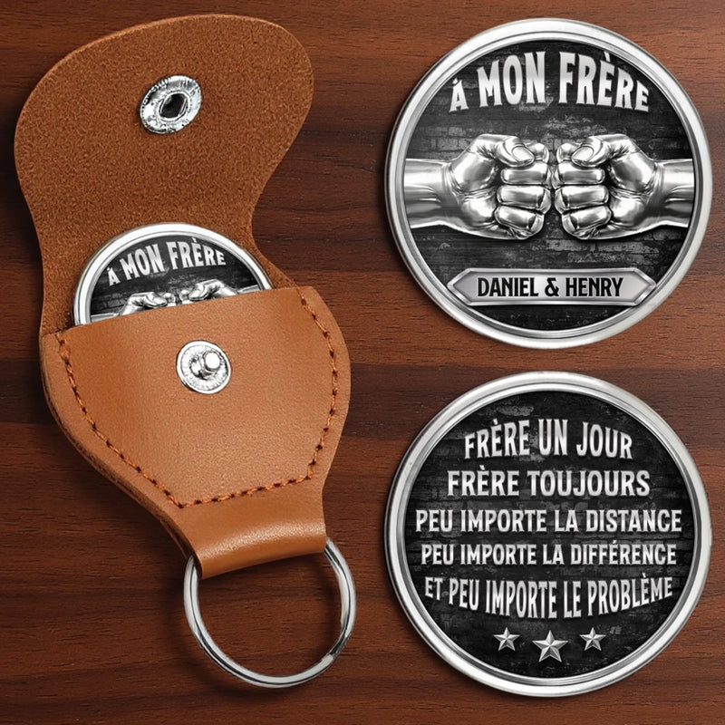 Porte-Bonheur De Poche Personnalisé – Cadeau Pour Frère – À Tes Côtés Quoi Qu’il Arrive