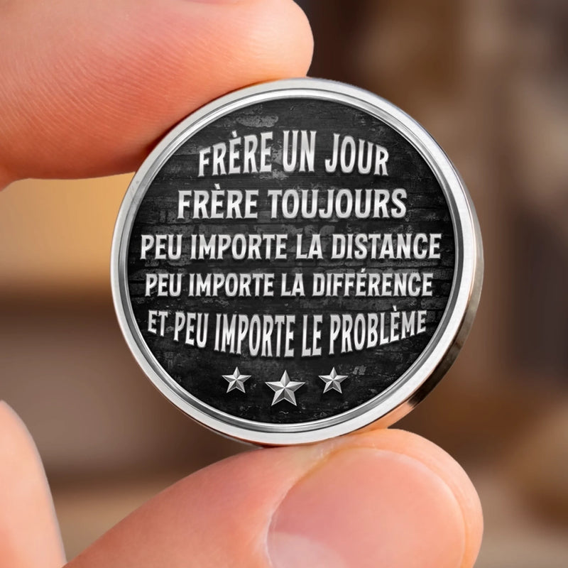 Porte-Bonheur De Poche Personnalisé – Cadeau Pour Frère – À Tes Côtés Quoi Qu’il Arrive
