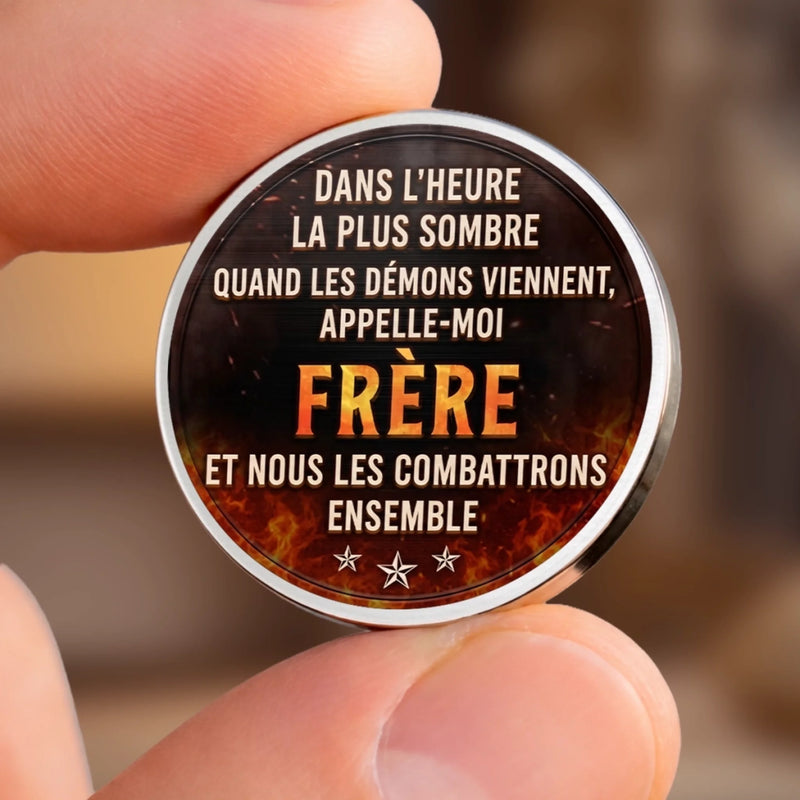Porte-Bonheur De Poche Personnalisé – Cadeau Pour Frère – Un Jour Frère, Toujours Frère