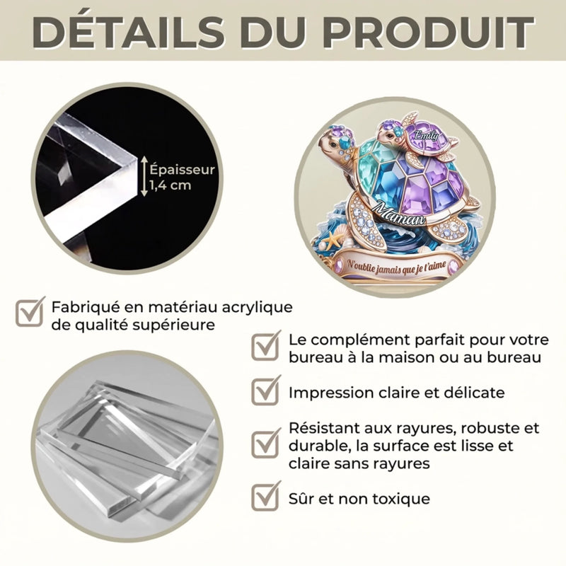 Plaque Acrylique Personnalisée – Cadeau Pour Mamie, Maman – Le Plus Beau Cadeau De La Vie