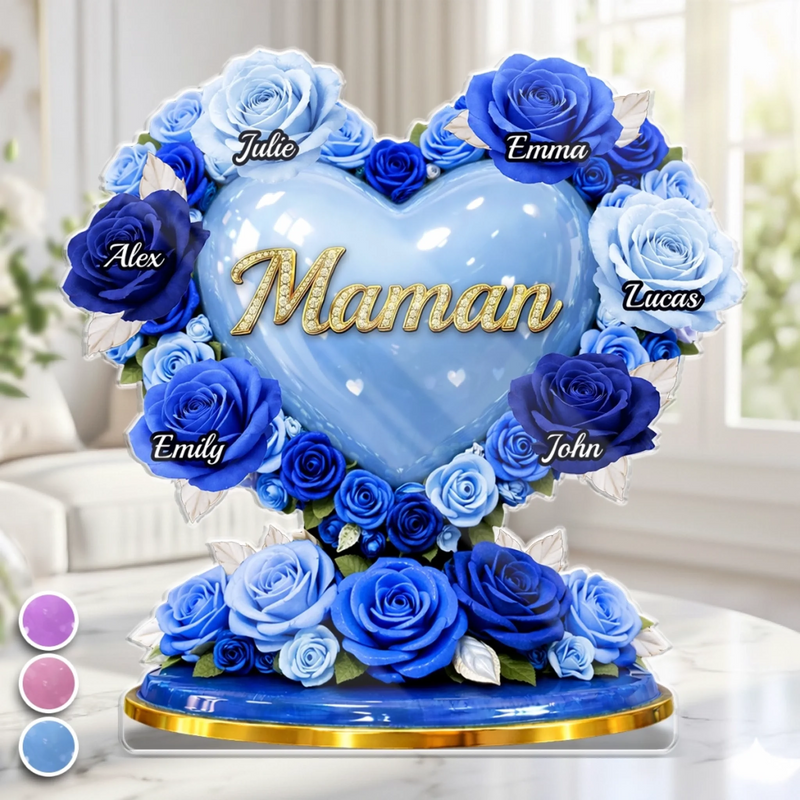 Plaque Acrylique Personnalisée – Cadeau Pour Mamie, Maman – Des Racines Fortes, Un Amour Infini