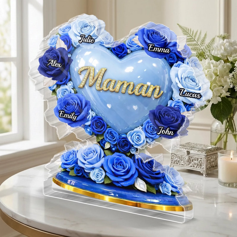 Plaque Acrylique Personnalisée – Cadeau Pour Mamie, Maman – Des Racines Fortes, Un Amour Infini