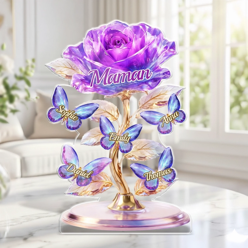 Plaque Acrylique Personnalisée – Cadeau Pour Mamie, Maman – Aimer Hier, Aujourd’Hui Et Pour Toujours