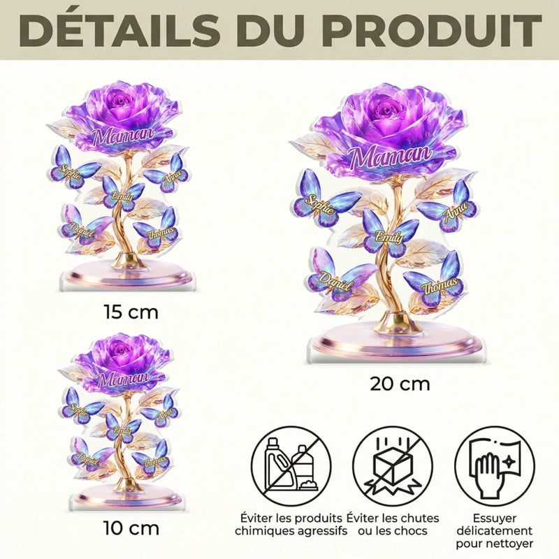 Plaque Acrylique Personnalisée – Cadeau Pour Mamie, Maman – Aimer Hier, Aujourd’Hui Et Pour Toujours