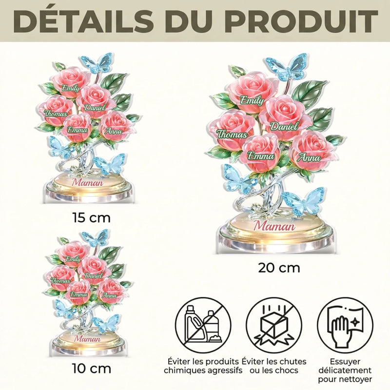 Plaque Acrylique Personnalisée – Cadeau Pour Mamie, Maman – La Famille Est Notre Plus Beau Souvenir