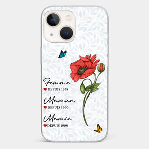 Coque De Téléphone Transparente Personnalisée – Cadeau Pour Mamie – Un Amour Gravé À Jamais