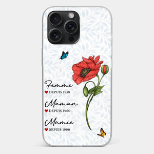 Coque De Téléphone Transparente Personnalisée – Cadeau Pour Mamie – Un Amour Gravé À Jamais
