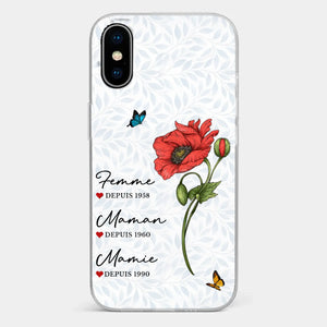 Coque De Téléphone Transparente Personnalisée – Cadeau Pour Mamie – Un Amour Gravé À Jamais