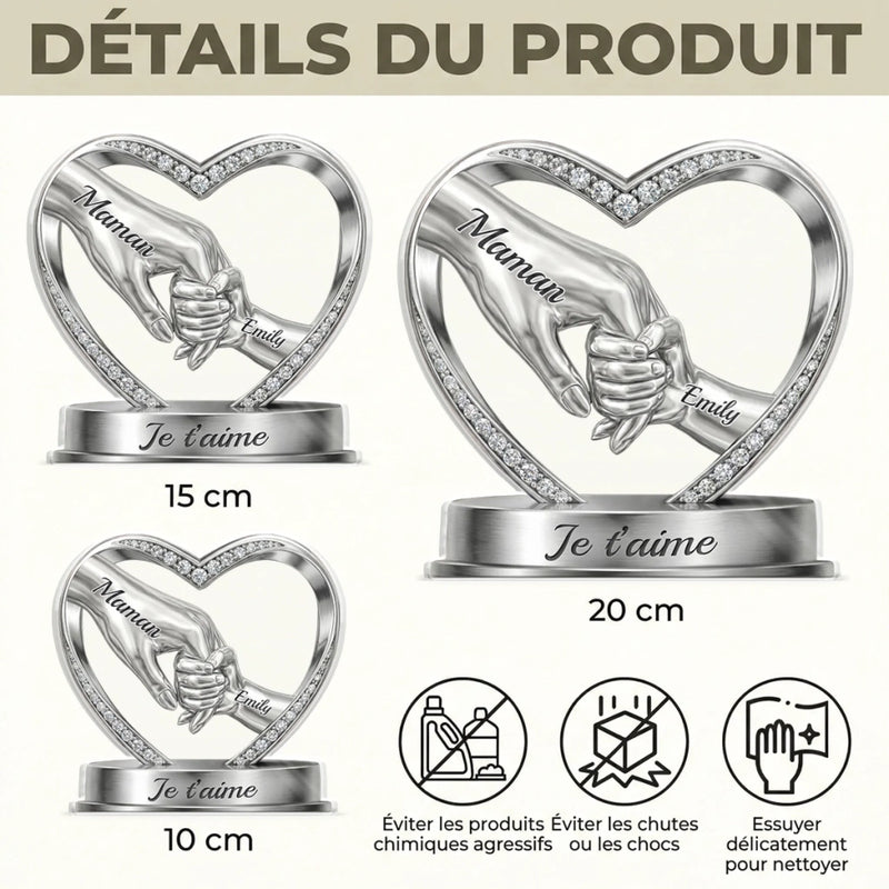 Plaque Acrylique Personnalisée – Cadeau Pour Mamie, Maman – Un Amour Qui Nous Unit Pour Toujours