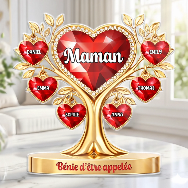 Plaque Acrylique Personnalisée – Cadeau Pour Mamie, Maman – Reine De Ma Famille